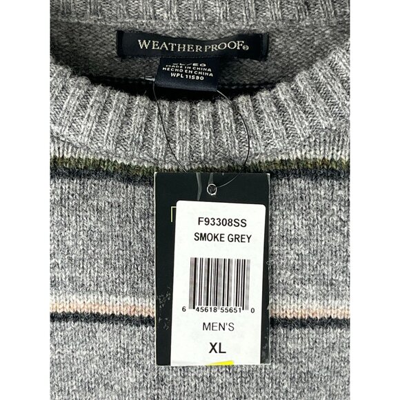 VTG Grandpa Weatherproof 100% Wool Striped Pullover Sweater, Men's Xtra Large - Picture 5 of 14